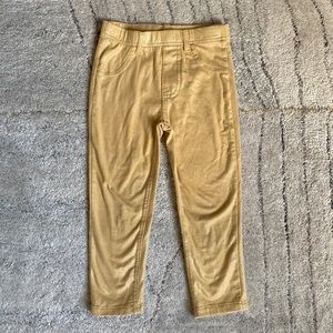 Sparkly gold leggings 3T